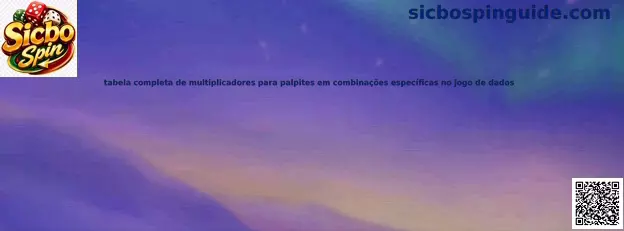Tabla completa de multiplicadores para combinaciones específicas en Sicbo Spin